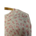 Impressions  Leopard Print Oversized Knit Sweater Top Women's M Pink Tan Photo 1