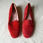 J.Crew Red Suede Cecile Smoking Slippers Women's Size 7 Minimalist Flats Photo 2