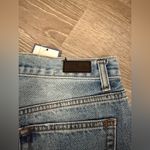 Elan  Frayed Hem Blue Jean Shorts Photo 4