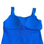 Loovoo Blue Athletic Workout Romper Stretch One Piece Athleisure Size Small Photo 1