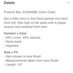 Urban Outfitters  Pink Rosie Notched Pelmet Mini Skirt Size Medium Photo 3