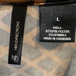 New Direction New directions brown cream and black geometric print tunic top size large Photo 4