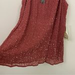 Aratta‎ Silent Journey Copper Hand Beaded Chiffon Cami Tank NWT Size Medium Brown Photo 5