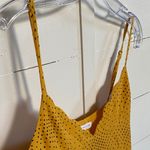 Socialite Yellow Polka Dot Scallop layer Chiffon Summer Blouse - XS EUC Photo 1