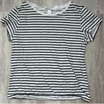 H&M  | Women's Casual Striped Short Sleeve T-Shirt | Medium Photo 0