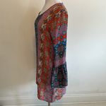 Tolani  Silk Printed Bell Sleeve Tunic Dress Photo 2