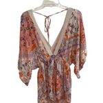 En Crème Women's Floral Romper with Tassels Size S Multicolor White Photo 1