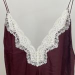 ZARA NWT Silky Lace V-neck Slip Maxi Dress in Burgundy - S Photo 6