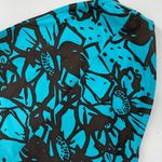 Hydra Swimsuit Aqua Turquoise and Brown Print One Piece Size 8 Blue Photo 2