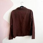 White Stag  Faux Suede Jacket Y2K 2000s Minimalist Retro 90s Vintage Brown Large Photo 1