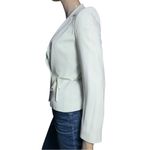 Luca Luca Women’s Size 40 S Light Cream Green Lace Up Back Blazer Jacket Photo 3