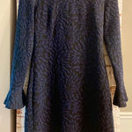 Hutch  Midnight Blue Patterned Long Sleeve Dress Photo 0