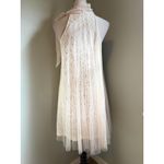 Ryu  Lace Tulle Halter Dress tan Midi romantic boho fairy whimsi Y2K Flowy floral Photo 1