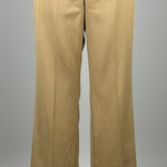 Women's 100% Wool Wide Leg Pant Size 12 Tan Satin Photo 0