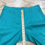 Chico's  Ultimate Fit Linen Blend Crop Pants Size 3 XL 16 Green Casual Vacation Photo 12