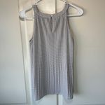 Adrianna Papell Printed Pleated Halter Top Polka Dot White Black Womens Small Photo 1