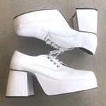 Plats White Platform Lace Up Shoes Go Photo 0
