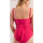 Brand New Shapermint Essentials Women's Small Pink One Piece Swimsuit Tie Belt Photo 2