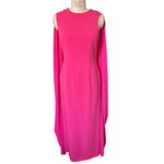 Teri Jon by Rickie Freeman Pink Cape Formal Gown Dress Size 6 Evening Wedding Photo 1
