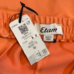 Etam Womens Medium Peach Satin Back Cut out Midi Slip Dress Slit Party Chic Orange Photo 8