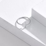Sterling Silver 925  Open Bar Ring Photo 7