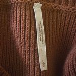 Free People  Easy Street Stripe Crop Pullover Sweater Brown Orange Large Photo 13