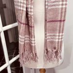 Plaid Neutral Scarf with Fringe Tan Photo 7