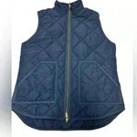 J.Crew  ivory quilted Down feathers puffer vest womens Size Small Blue Photo 0