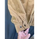 Lee Full Zip Jacket Women's XL Beige Corduroy Long Sleeve Hooded 100% Cotton C6 Photo 2