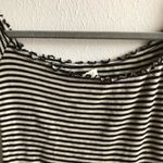 Brandy Melville John Galt () Top Striped Off Shoulder Cropped Tee One Size EUC Photo 2
