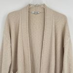 Madewell Elmsford cardigan sweater M open front pockets rib knit slouchy cream Photo 1