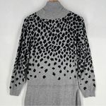 Lascana For Venus Leopard Print Midi Sweater Dress Turtleneck Long Sleeve L Gray Size L Photo 8
