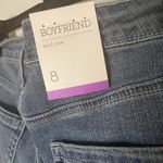 Style & Co NWT  Blue Beaded Embroidered Denim Distressed Boyfriend Jeans Size 8 Photo 10