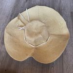 Tan and Gold Shimmer Oversized Sun Hat Photo 1