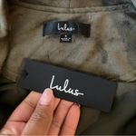 Lulus  Wild at Heart Olive Green Vegan‎ Suede Moto Jacket NWT Size S Photo 9