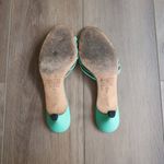 Unique Vintage Vintage Mint Green Braided Kitten Heel Mules – Made in Italy Photo 6