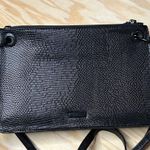 ALDO Black Textured Handbag - Faux Lizard-Skin + Grommet Strap Photo 0
