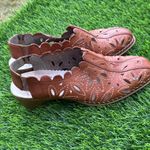 Rieker Antistress brown leather slingback Cutout Leather Women's Shoes Size 39 Photo 4