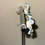 Blue & Yellow 3D Hawaiian Plumeria Flower Pierced Earrings Photo 3