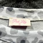 Pink Lily  Sweatshirt Womens Small Multicolor Leopard Print Stretch Side Slit Photo 2