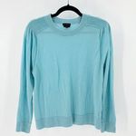 Talbots teal MERINO WOOL SWEATER lightweight coastal preppy crew neck Photo 0
