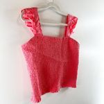 Old Navy Sleeveless Square Neck Full Smocked Fitted Tank Top Ginger Rose Pink XL Photo 4