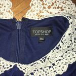 Top shop US 6 navy lace dress with lace collar Photo 1