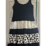 Julian Taylor New York Women's Black & White Stripe Polka Dot Sundress Sz 12 Photo 3