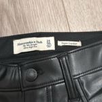 Abercrombie & Fitch Vegan Leather 90’s Straight Ultra High Rise Black 24 Curve Photo 6