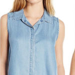 NYDJ Not Your Daughter’s Jeans Vara Indigo Sleeveless Chambray Top MCHM3463 XS Photo 0