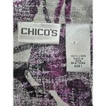 Chico's  100% Linen Shirt-jack Metallic Silver/Purple Sz 1 S/M NWOT Photo 3