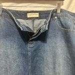 Eloquii Women Denim Midi Skirt 24 Blue Side Slit Ranch Western Cowgirl Rodeo Photo 2