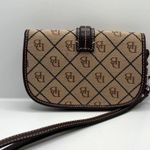 Dooney & Bourke  Brown and Khaki Signature Canvas Wristlet Photo 1