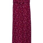 Madewell Red Prairie Poses Ruched Wide Leg Spaghetti Strap Jumpsuit Size 2 Photo 2